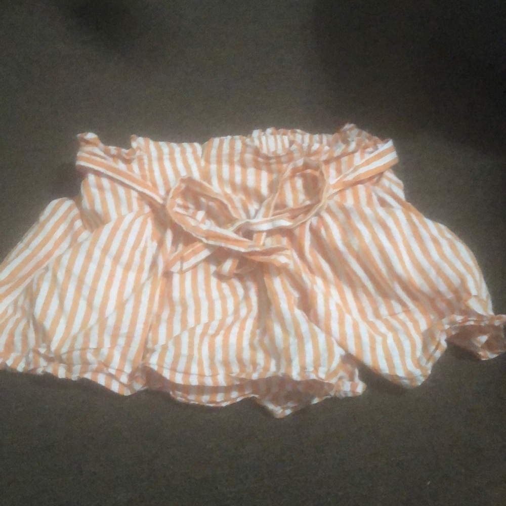Orange and white shorts